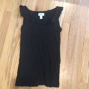 Ruffled ribbed tank